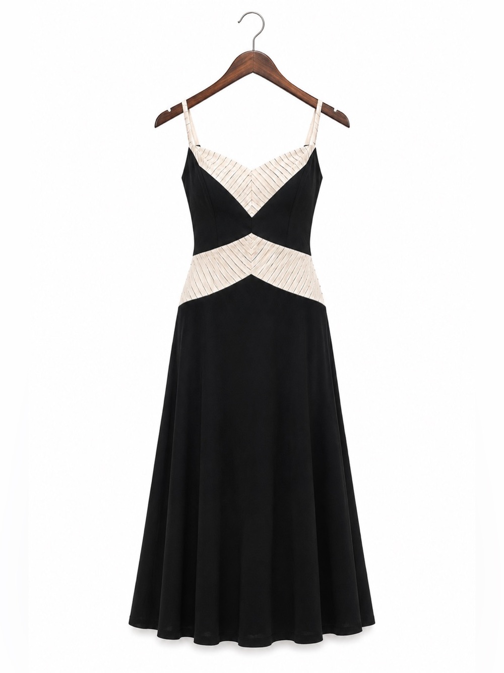NEW Abito Designer Black & White Cotton Midi Dress Euro 34 / 8/10 - Picture 3 of 12